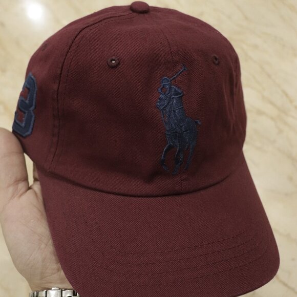 Polo Ralph Lauren Big Pony Cap | Maroon 3 Logo Hat | Classic Adjustable Baseball - Picture 1 of 11